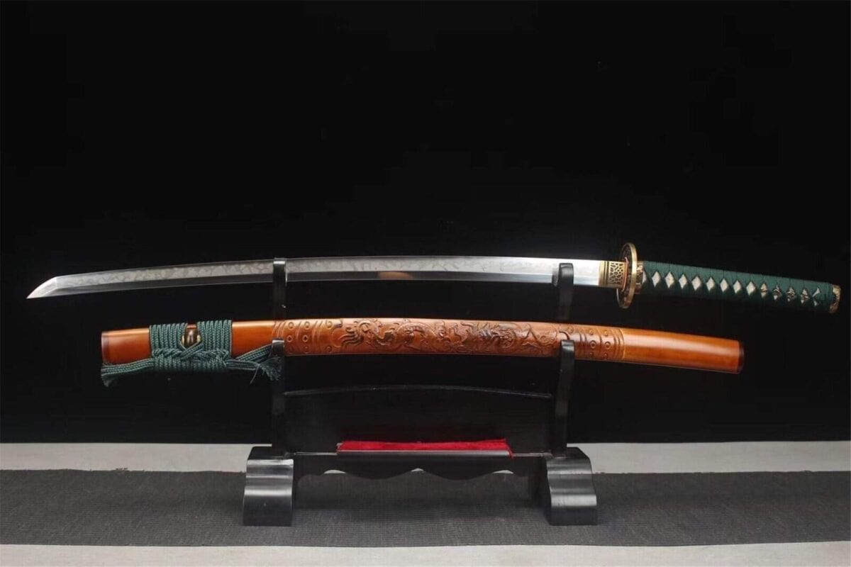 Antigua Espada Japonesa Hoja de Damasco