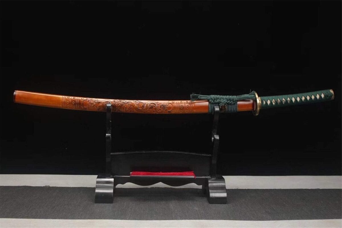 Antigua Espada Japonesa Hoja de Damasco