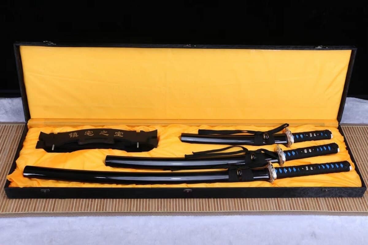 Kit de Katana Negra y Azul