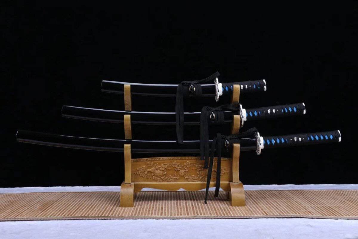 Kit de Katana Negra y Azul