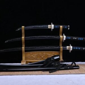 Kit de Katana Negra y Azul