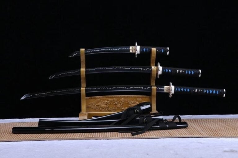 Kit de Katana Negra y Azul