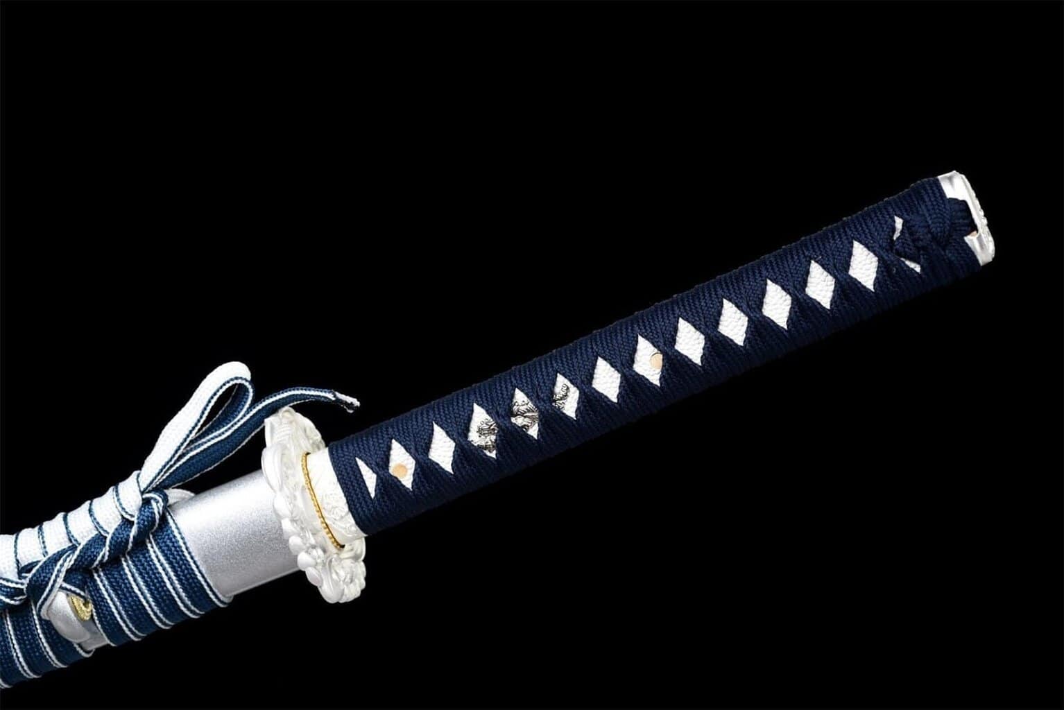 Blanco Wakizashi Sable Japonés Katana Set