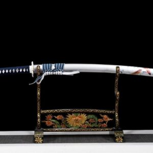 Blanco Wakizashi Sable Japonés Katana Set
