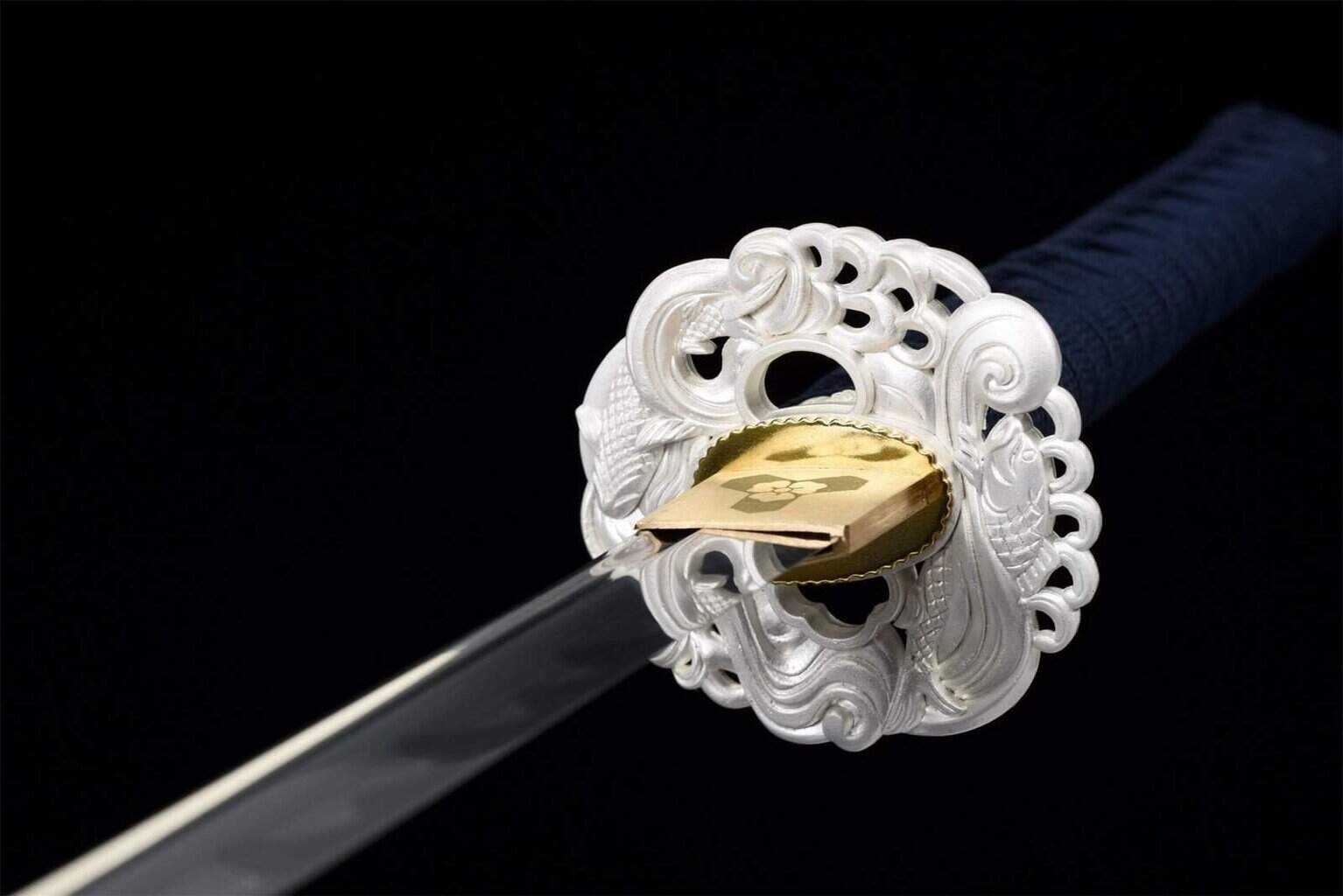 Blanco Wakizashi Sable Japonés Katana Set