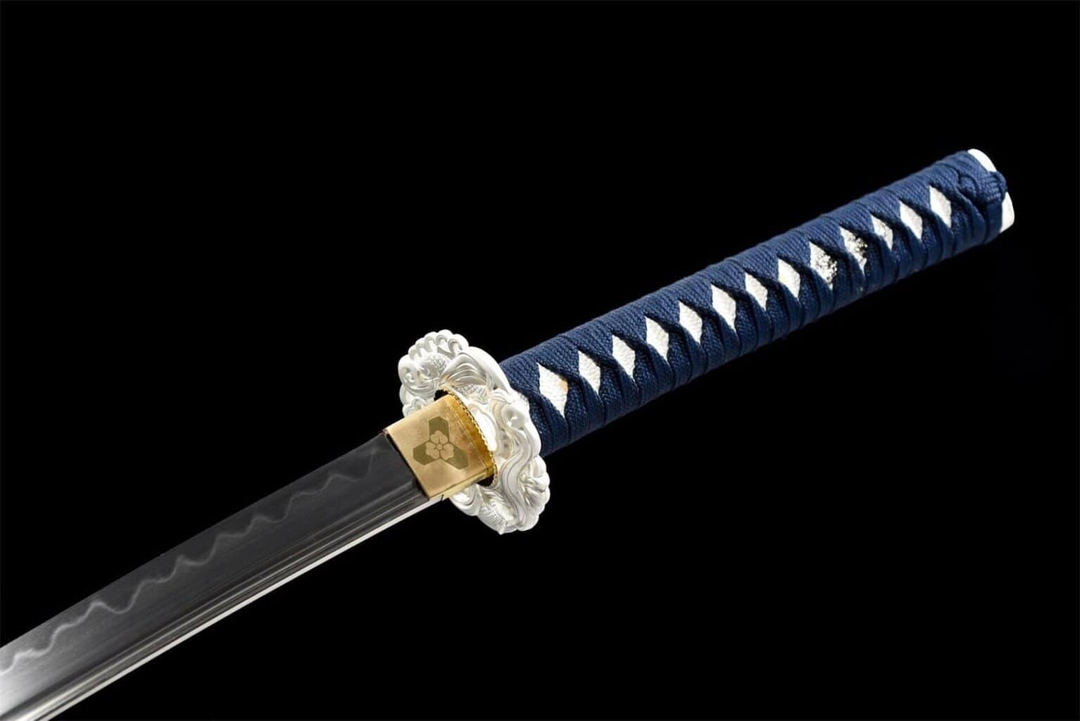 Blanco Wakizashi Sable Japonés Katana Set