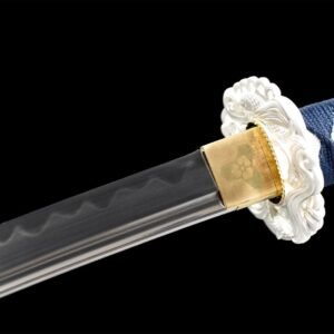 Blanco Wakizashi Sable Japonés Katana Set