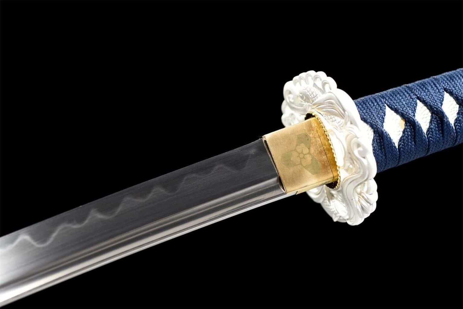 Blanco Wakizashi Sable Japonés Katana Set