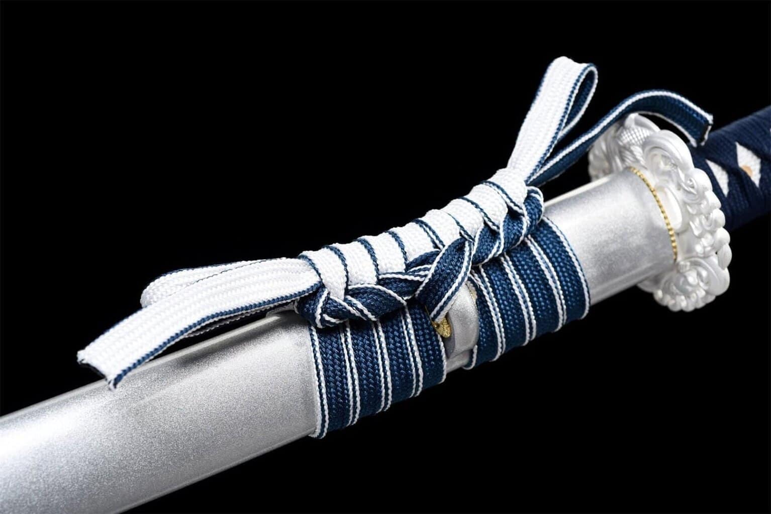 Blanco Wakizashi Sable Japonés Katana Set