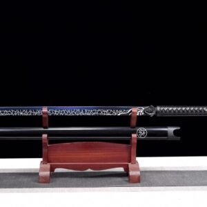 Espada China Negra Hoja Eléctrica Azul
