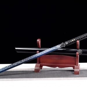 Espada China Negra Hoja Eléctrica Azul