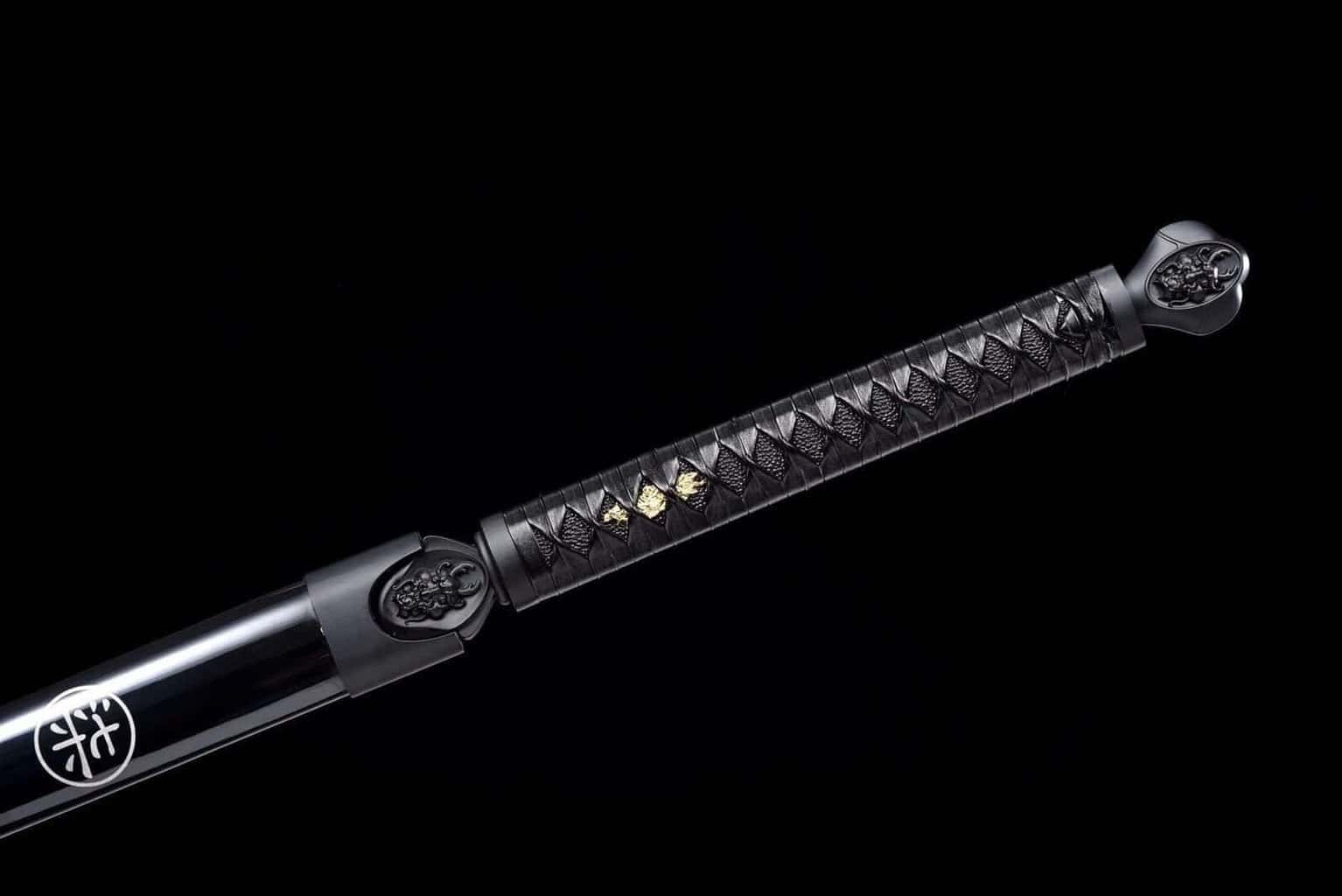 Espada China Negra Hoja Eléctrica Azul