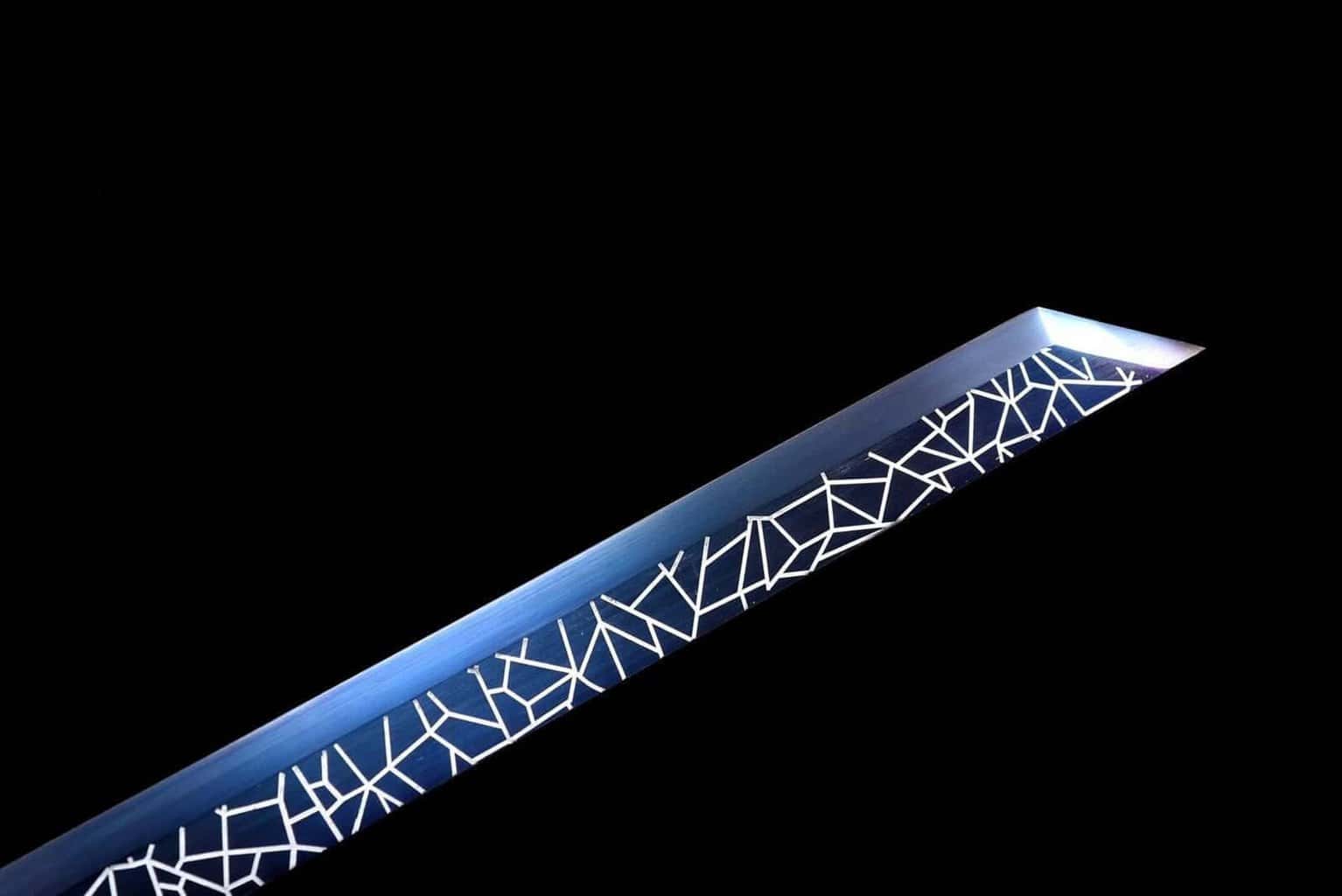 Espada China Negra Hoja Eléctrica Azul