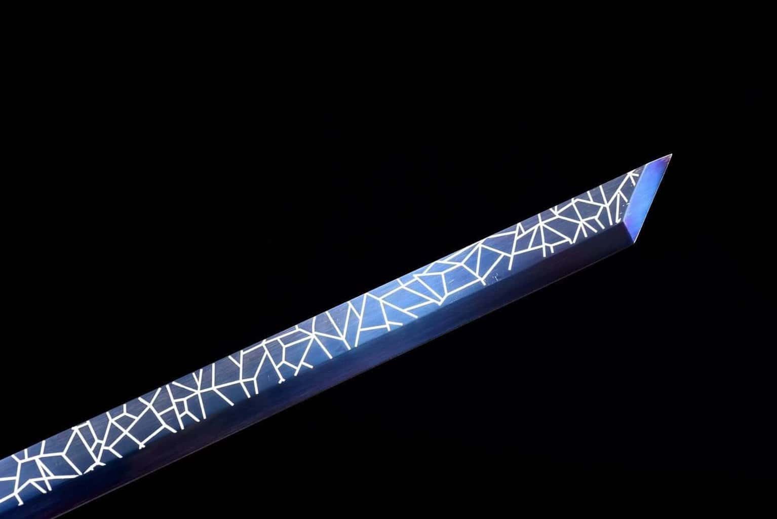 Espada China Negra Hoja Eléctrica Azul