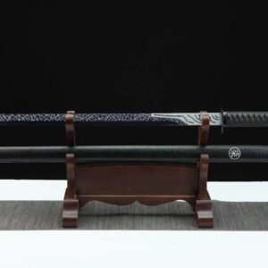 Espada de hoja recta negra