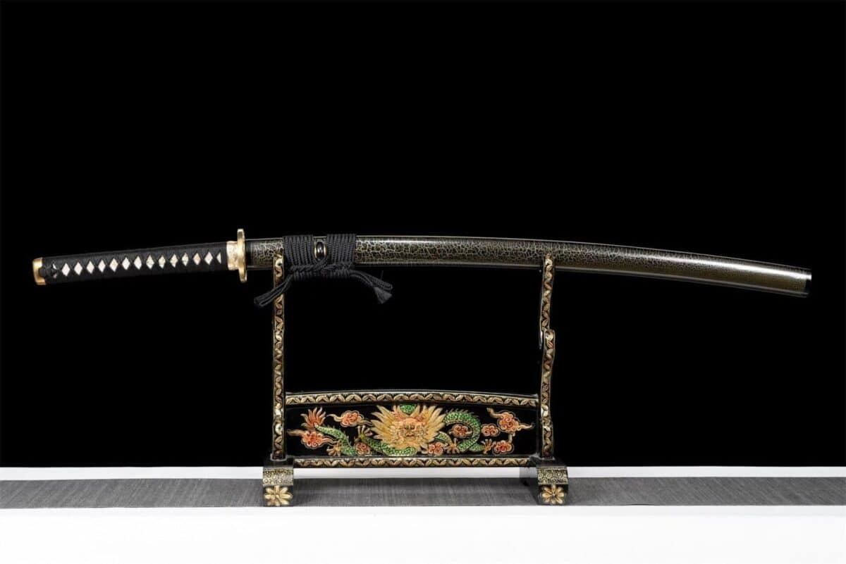 Katana Serpiente Negra Oro