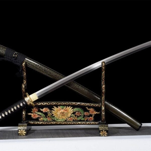 Katana Serpiente Negra Oro