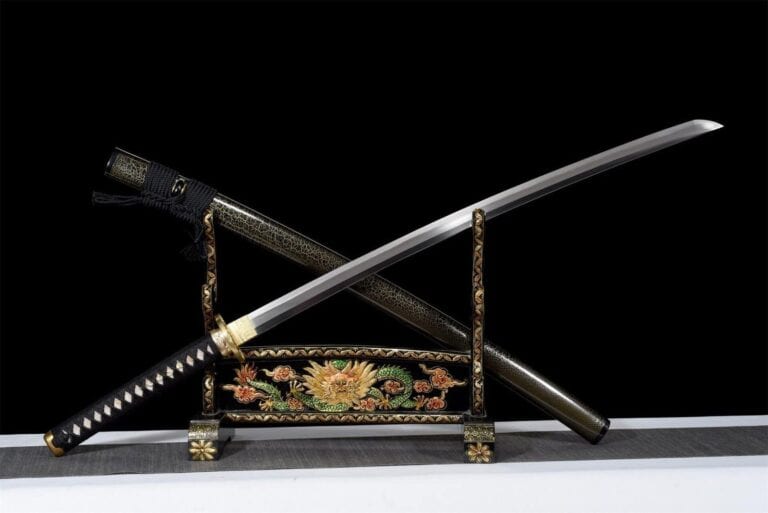 Katana Serpiente Negra Oro