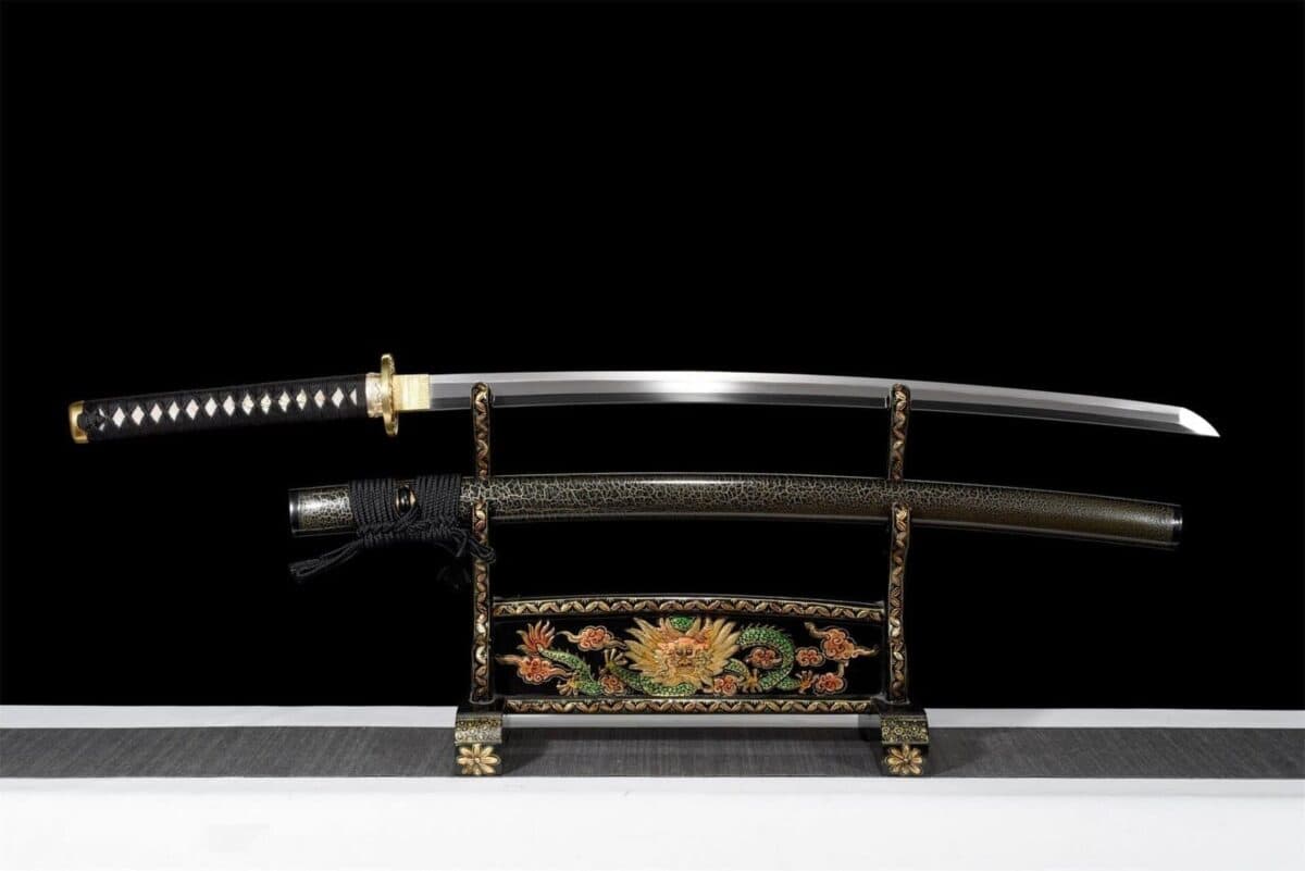 Katana Serpiente Negra Oro