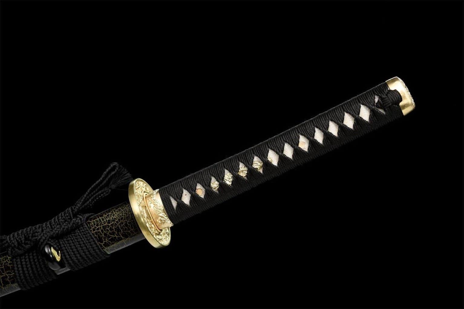 Katana Serpiente Negra Oro