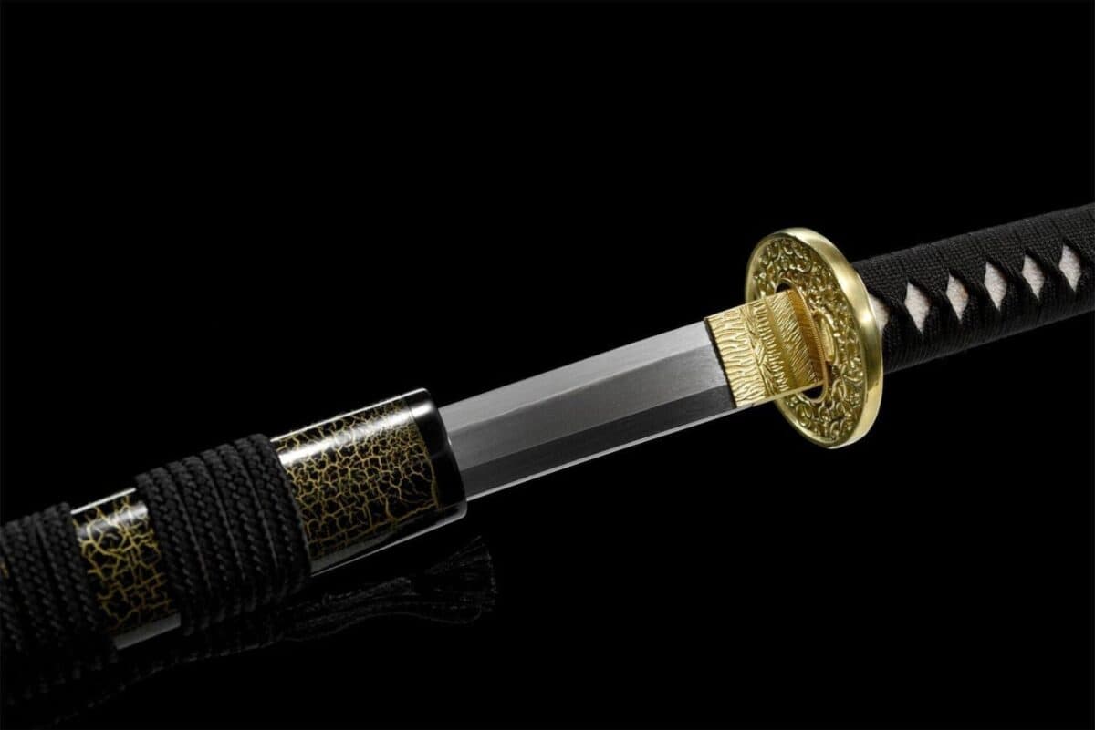Katana Serpiente Negra Oro