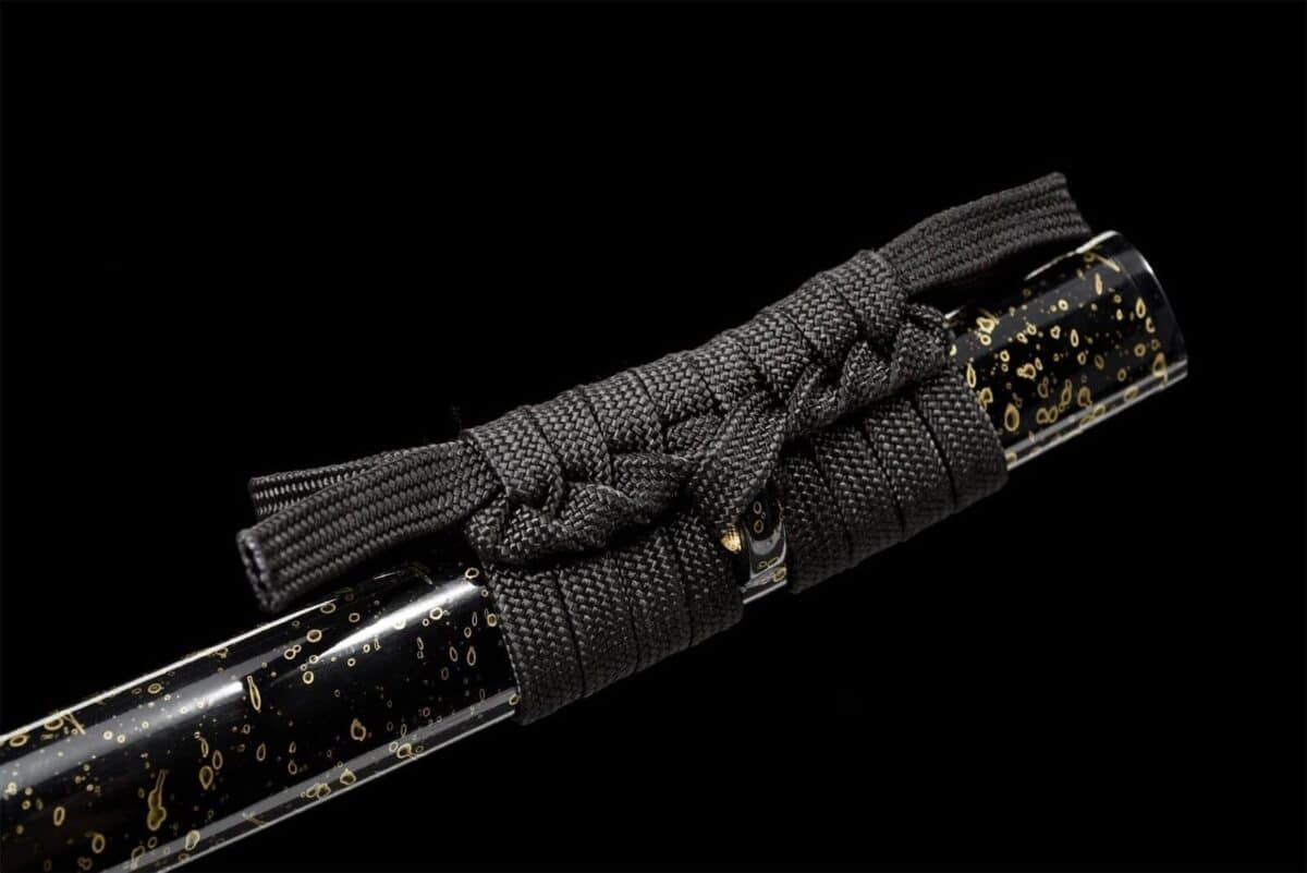Katana Acero Negro T10 Damasco