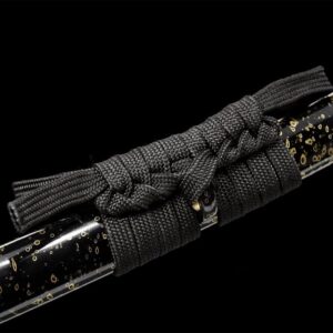 Katana Acero Negro T10 Damasco