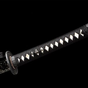 Katana Acero Negro T10 Damasco