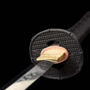 Katana Acero Negro T10 Damasco