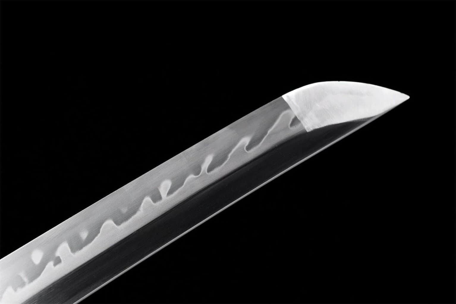 Katana Acero Negro T10 Damasco