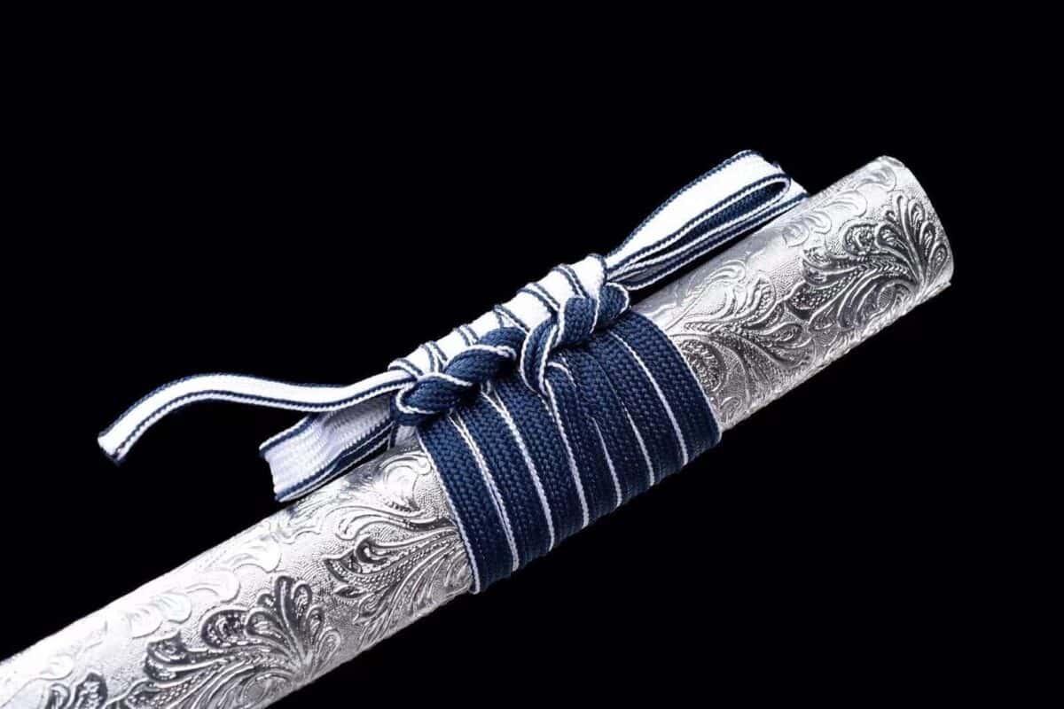 Katana Blanca Hoja Azul