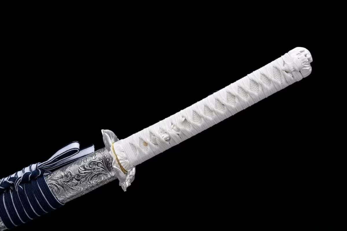 Katana Blanca Hoja Azul
