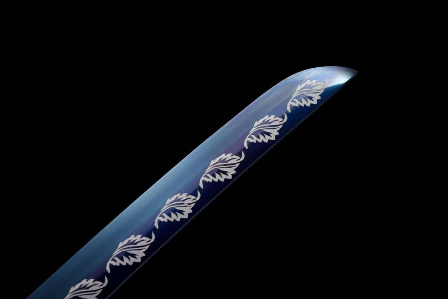 Katana Blanca Hoja Azul