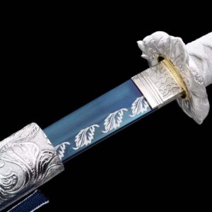 Katana Blanca Hoja Azul
