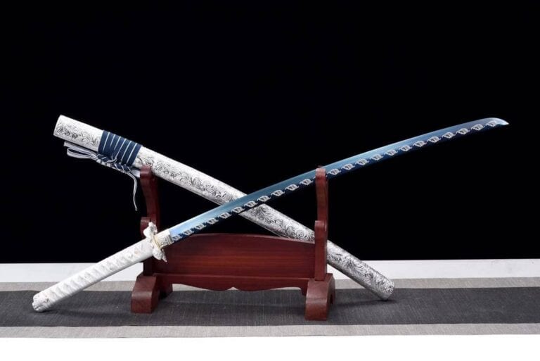 Katana Blanca Hoja Azul