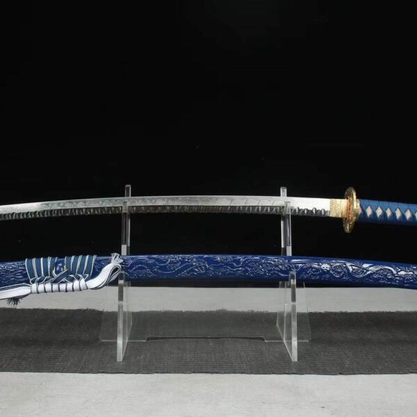Katana Azul Y Blanca, Acero T10