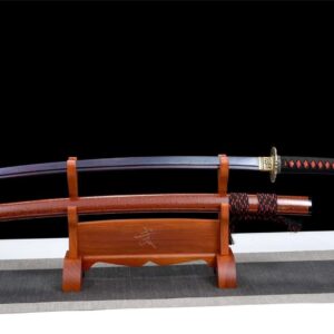 Katana Damasco Roja y Negra