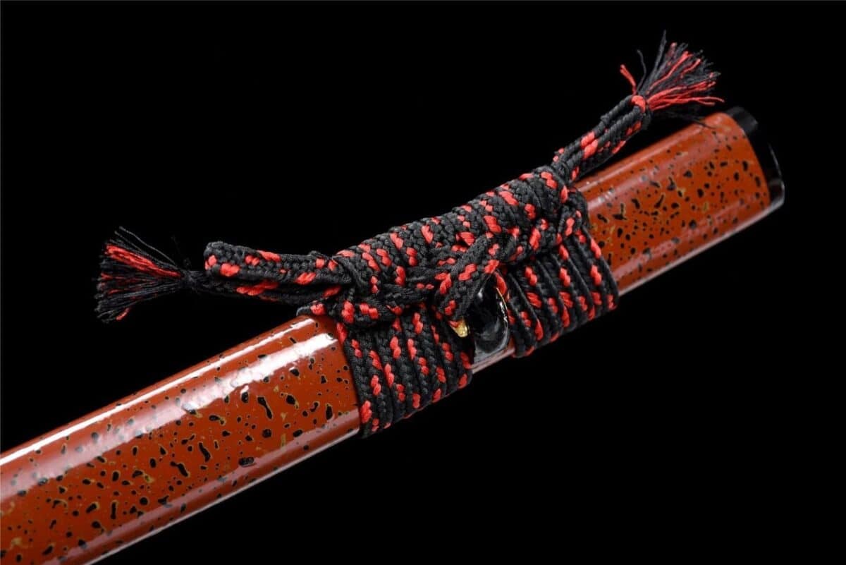 Katana Damasco Roja y Negra