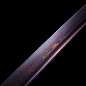 Katana Damasco Roja y Negra