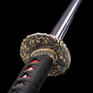 Katana Damasco Roja y Negra