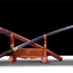 Katana Damasco Roja y Negra