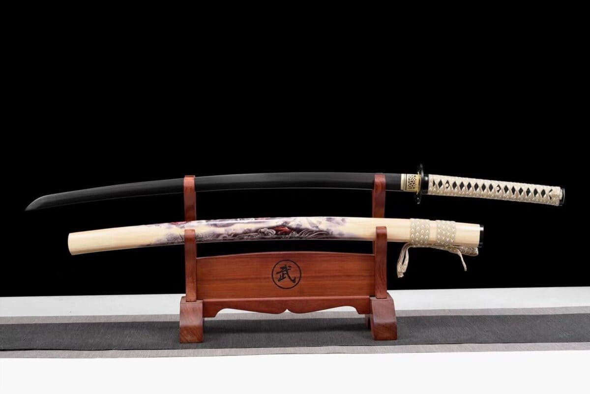 Katana Deco Blanco y Negro