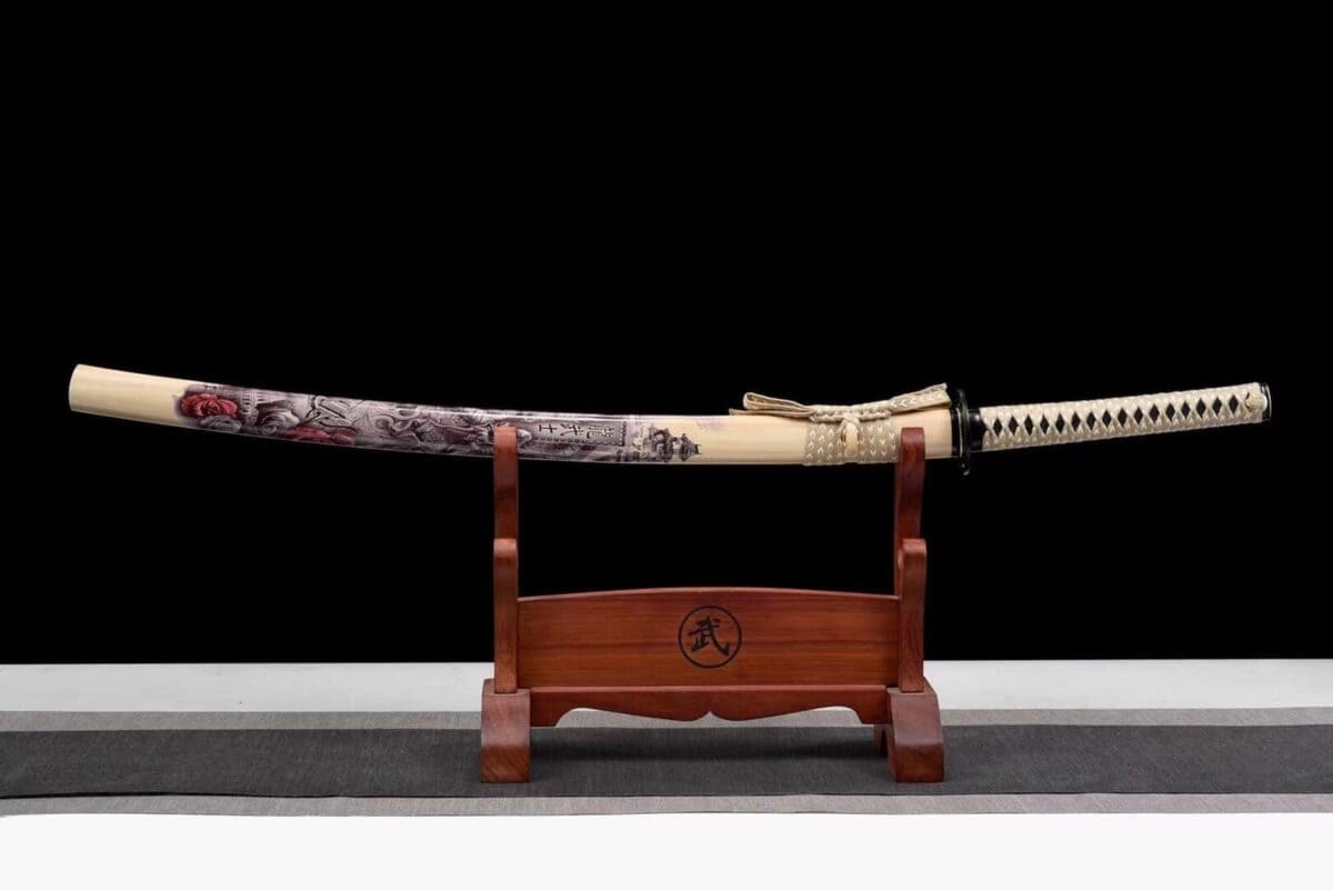 Katana Deco Blanco y Negro