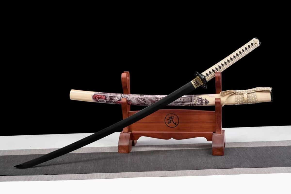 Katana Deco Blanco y Negro