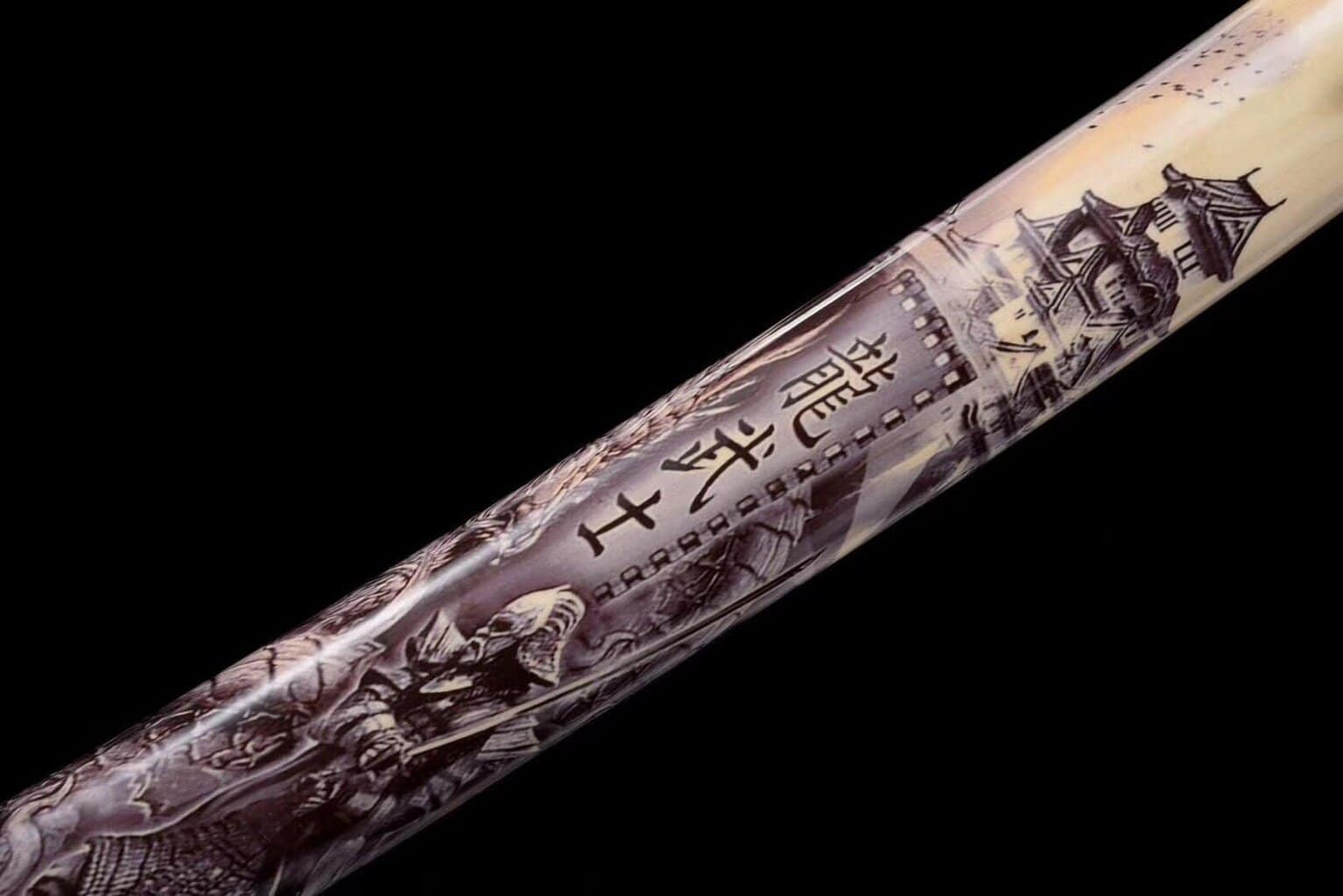 Katana Deco Blanco y Negro