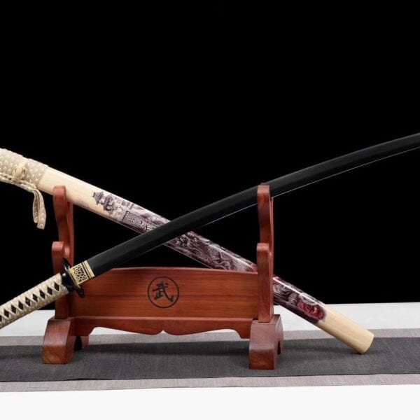 Katana Deco Blanco y Negro