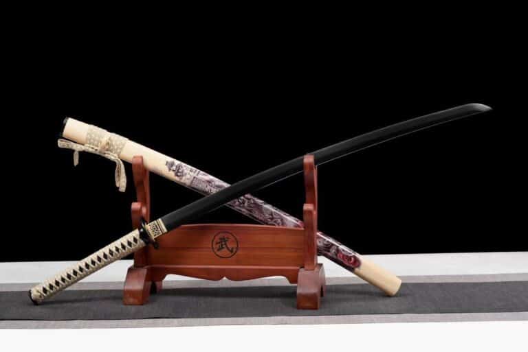 Katana Deco Blanco y Negro