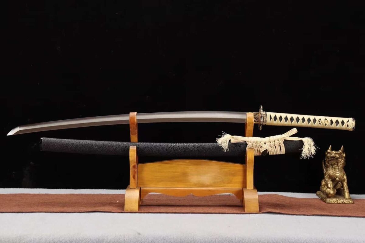 Katana Japonais Beige et Noir