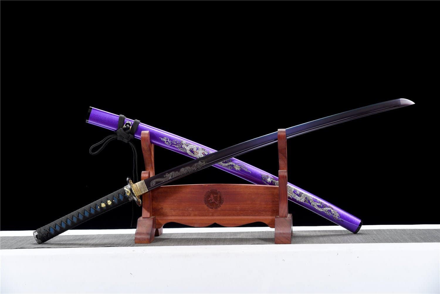 Katana Japonesa Dragon Púrpura
