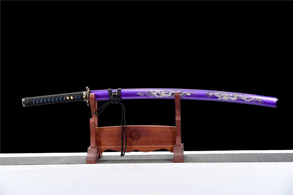 Katana Japonesa Dragon Púrpura